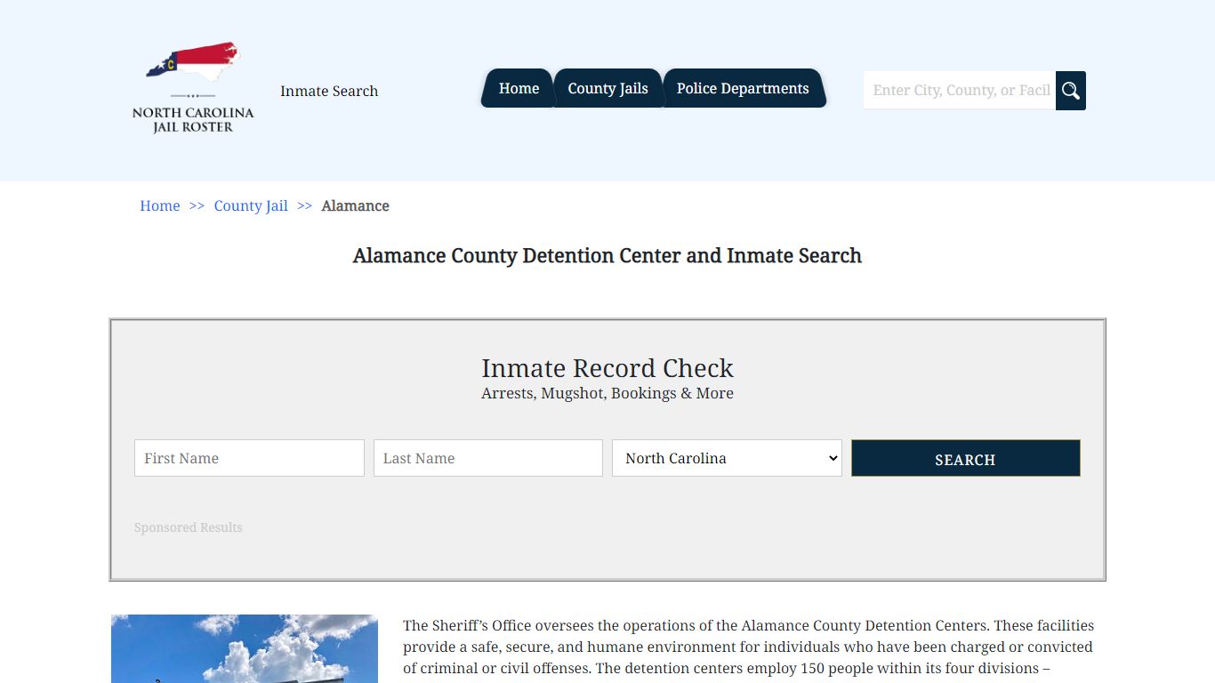 Alamance County Detention Center and Inmate Search